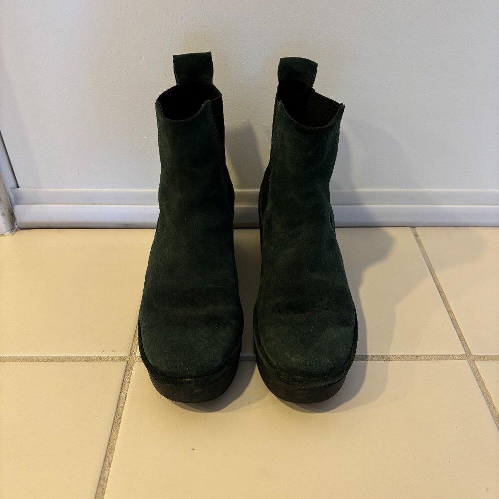 FLY London Green Suede Boots Size 38
